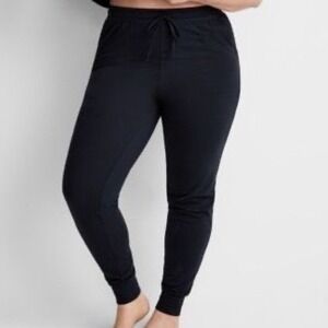 State of Day Jogger Pajama Pants Women Small Black Cotton Stretch Sleepwear